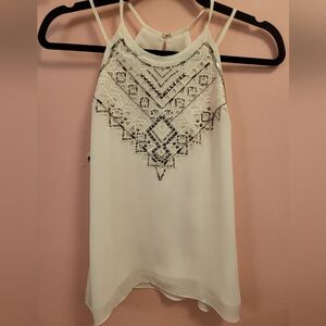 Parker White Camisole Silver